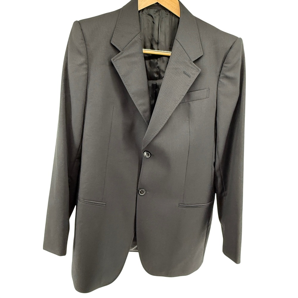 EMPORIO ARMANI 'JOSH‎ LINE' MEN'S Black VIRGIN WOOL JACKET - SIZE 46 (IT 56)